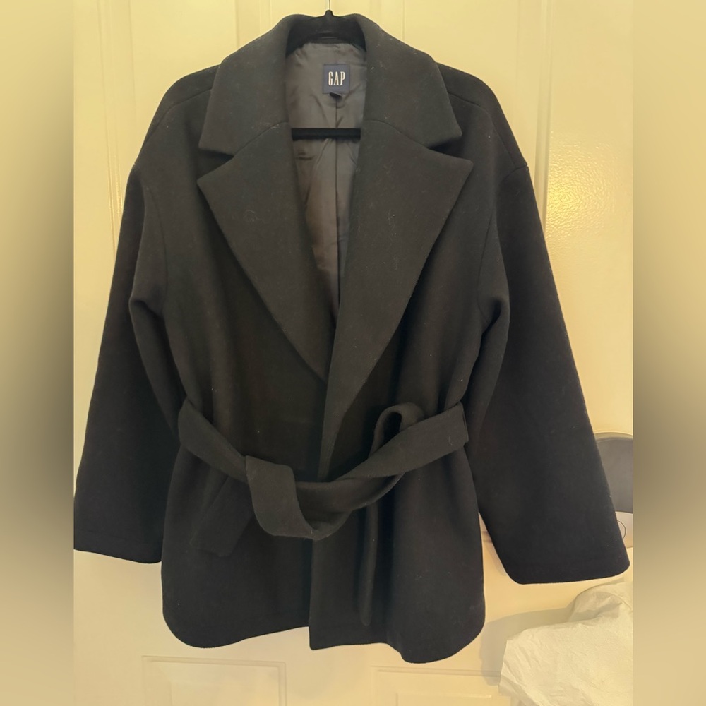 GAP Women's Classic Black Trench Coat